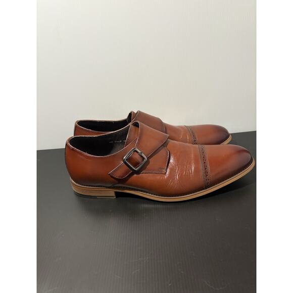 Stacy Adams Shoes Desmond Cap Toe Monk Strap Cognac Men’s Size 12 main image 9